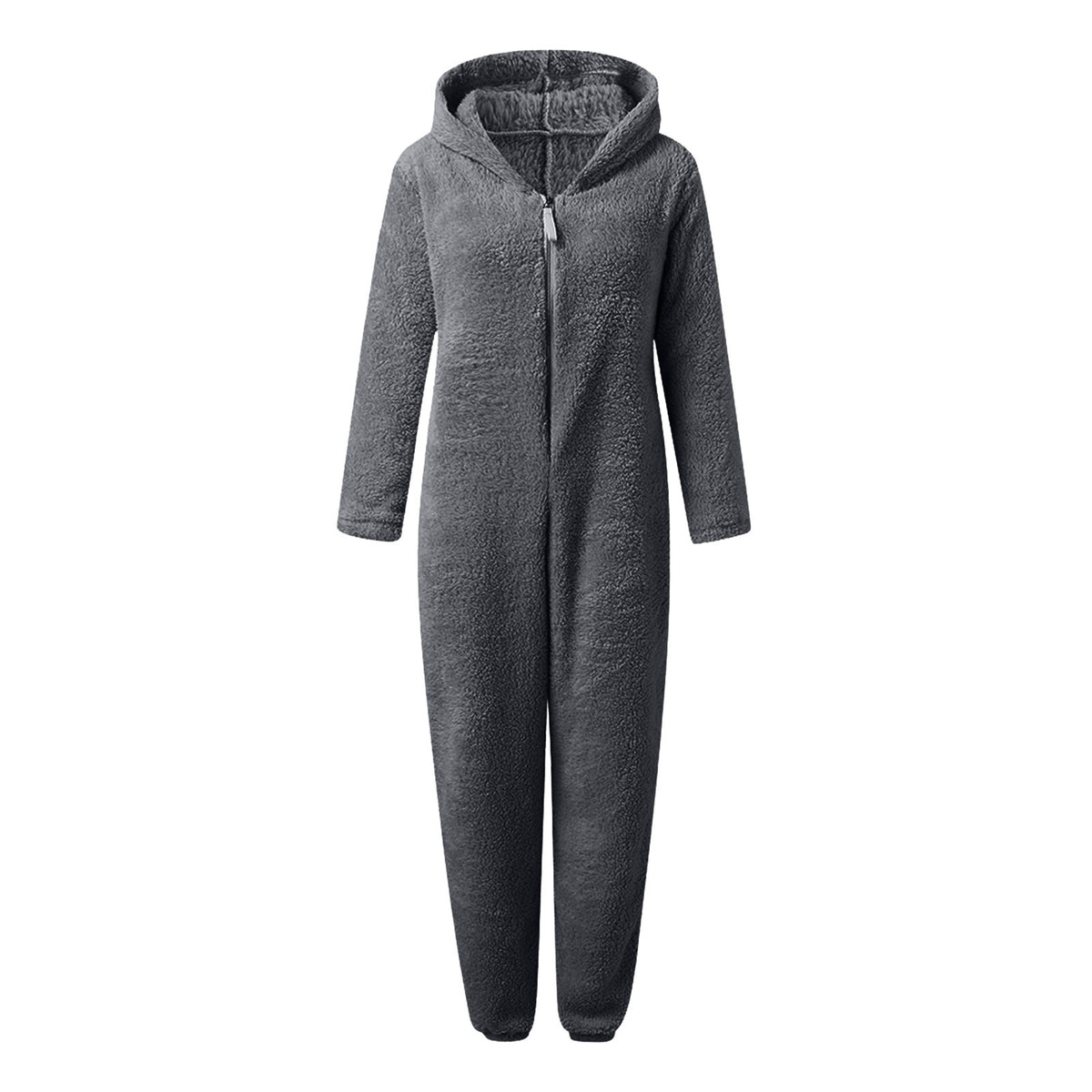 Women's Hooded Corduroy Jumpsuit - Fleece Lined Cat Ear Onesie with Pockets, Nine Colours, S-5XL - Amora