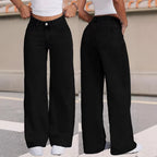 Women's High Waisted Straight Leg Jeans - Retro Washed Loose Denim, Nine Colours, XS-5XL - Amora