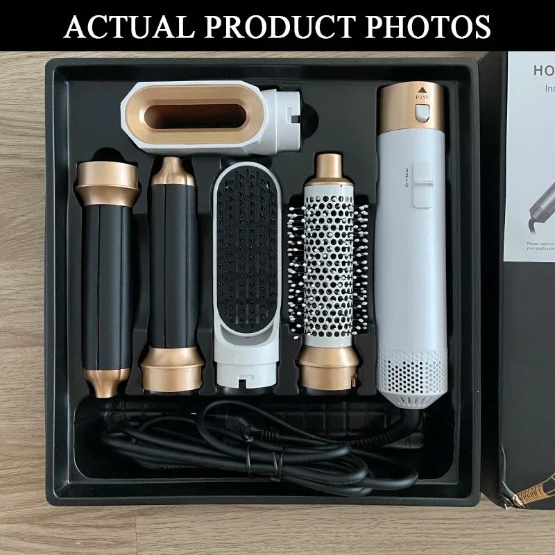 5 in 1 Hair Dryer Brush Hot Comb Set Professional Curling Iron Hair Straightener Styling Tool for Professional Hair Dryer