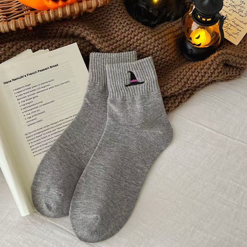 Thick Cotton Mid-Calf Socks - Warm Anti-Slip Winter Socks, Five Colours, One Size 33-44 - Amora