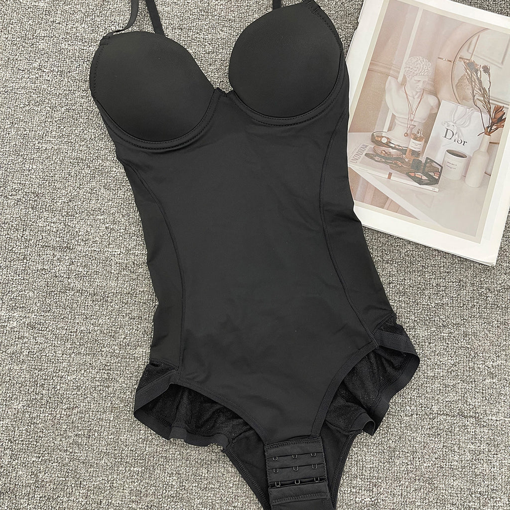 Women's One Piece Shapewear - Seamless Lace Bodysuit with Built-In Bra, Seven Colours, S-3XL - Amora