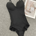 Women's One Piece Shapewear - Seamless Lace Bodysuit with Built-In Bra, Seven Colours, S-3XL - Amora
