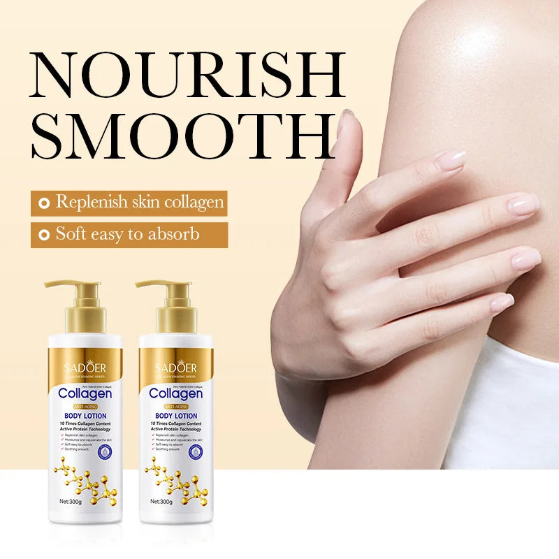 Collagen-Infused Body Lotion for Firming and Hydration - Advanced Moisturizer for Dry, Sagging Skin, 300G