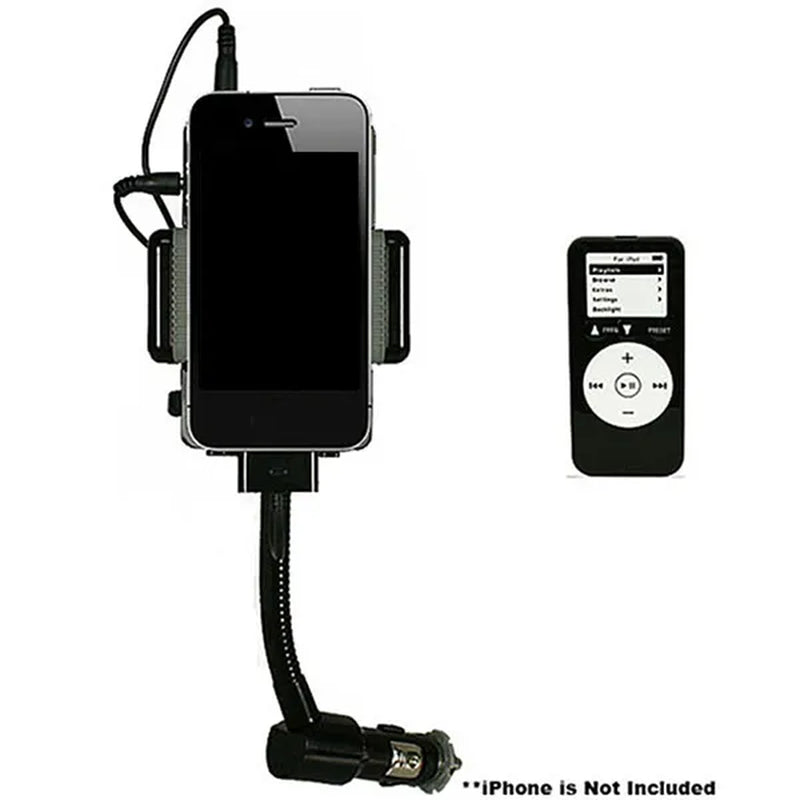 FM Transmitter Hands-Free Car Charger with Remote Control Phone Stand 3.5 Mm Headphone Jack