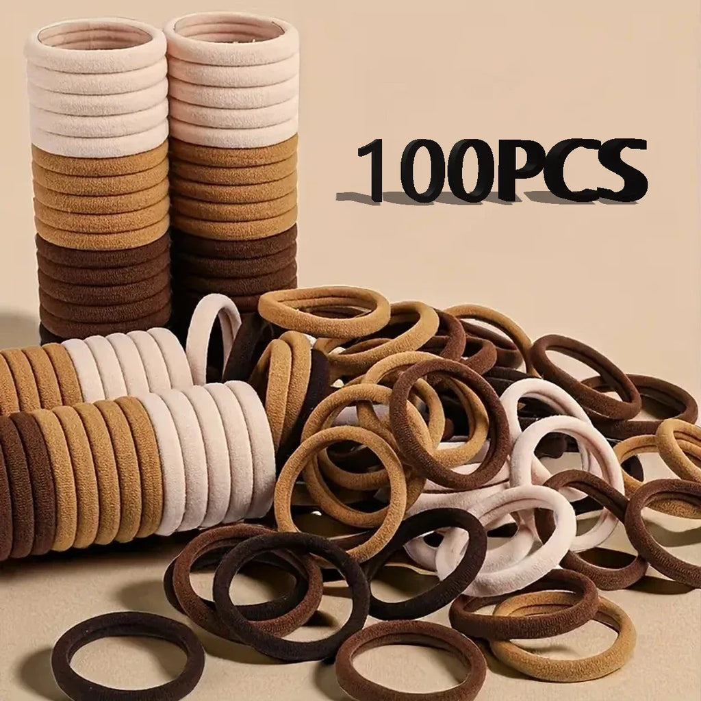 30-200Pcs Hair Accessories for Women Girl Basic Hair Bands Headband Hair Ropes Ties Ponytail Holder Simple and Fashionable Nylon