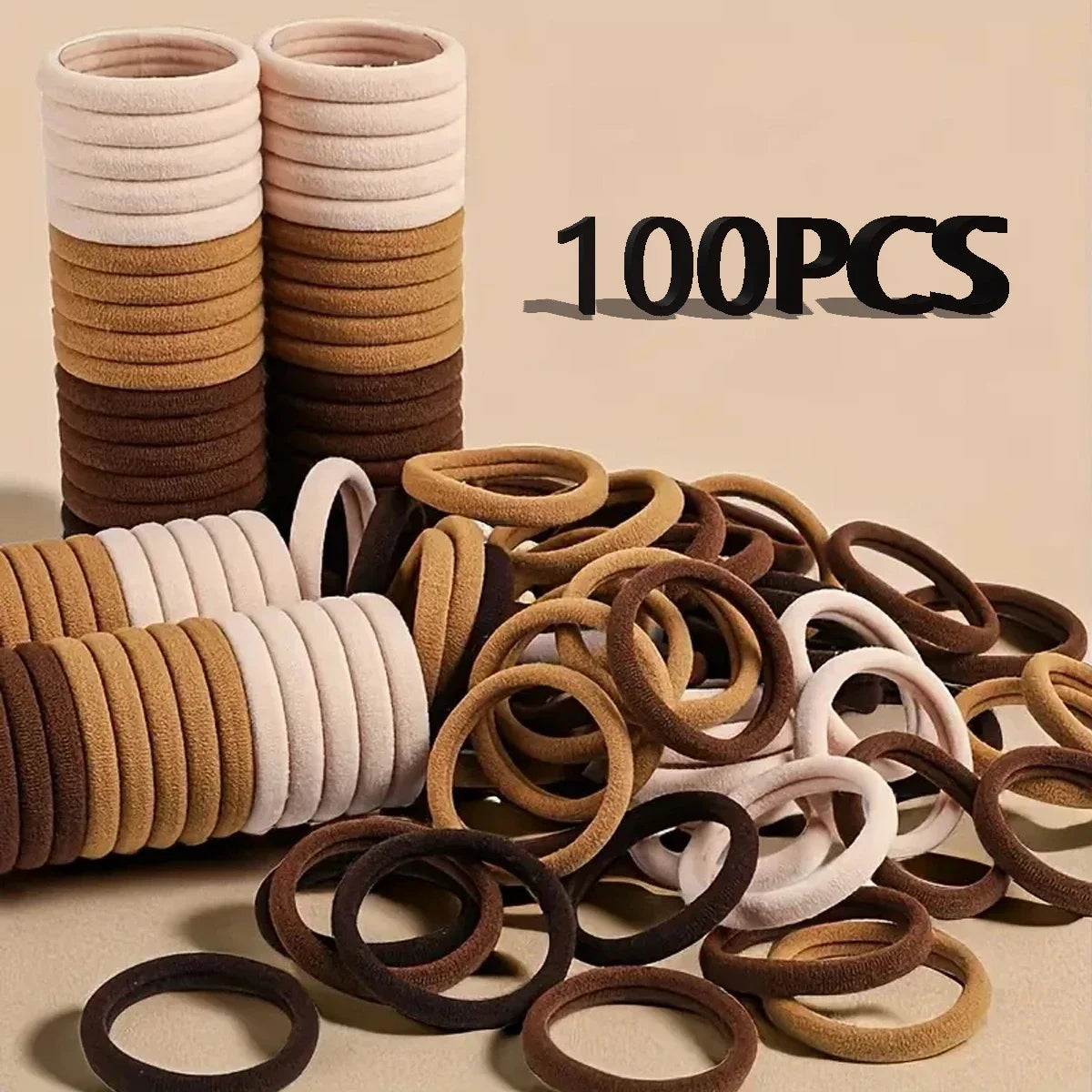 30-200Pcs Hair Accessories for Women Girl Basic Hair Bands Headband Hair Ropes Ties Ponytail Holder Simple and Fashionable Nylon