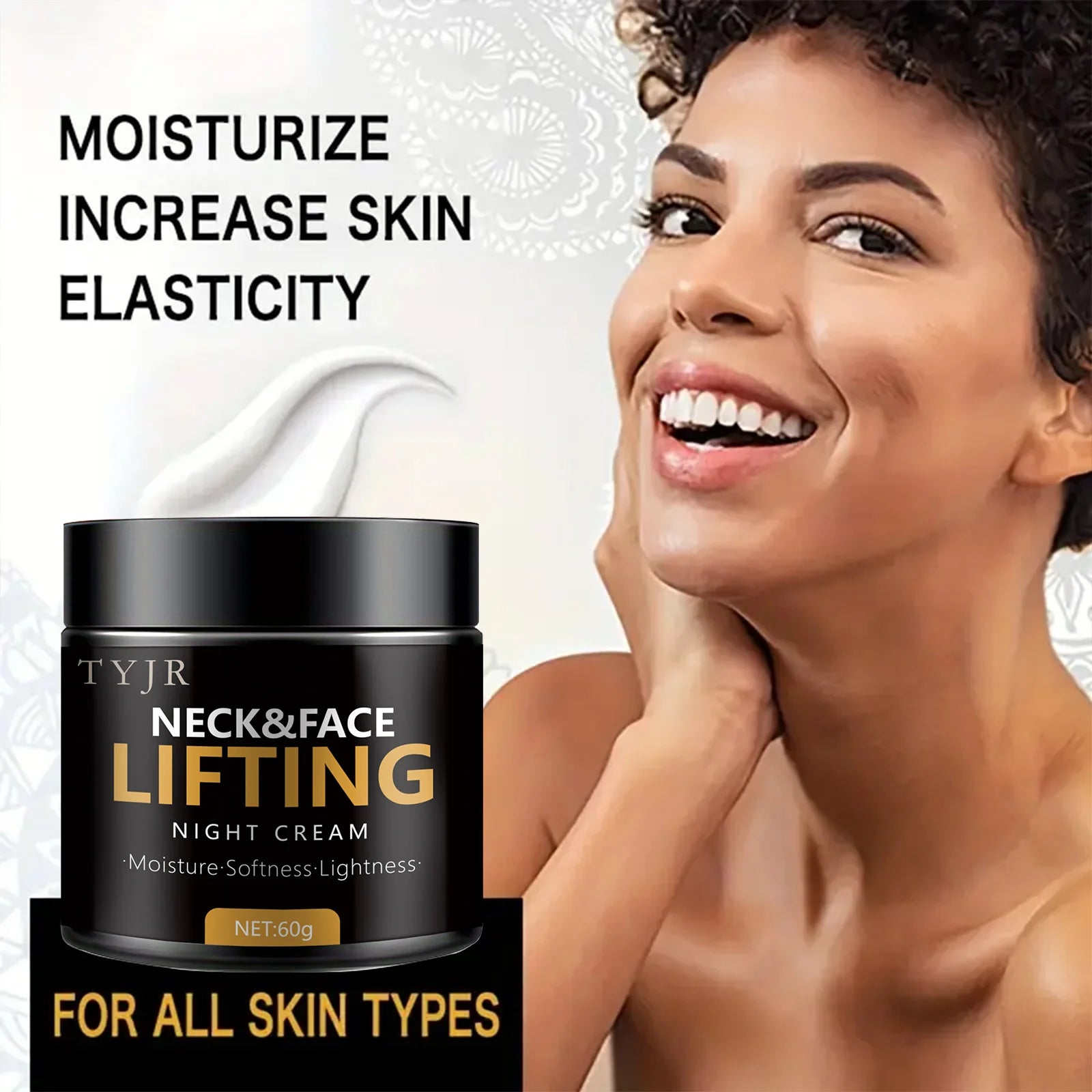 Neck Lines Protein Cream Collagen Eliminate Neck Fine Lines Anti-Ageing Lift Rejuvenation Nourish Eliminate Double Chin Skincare