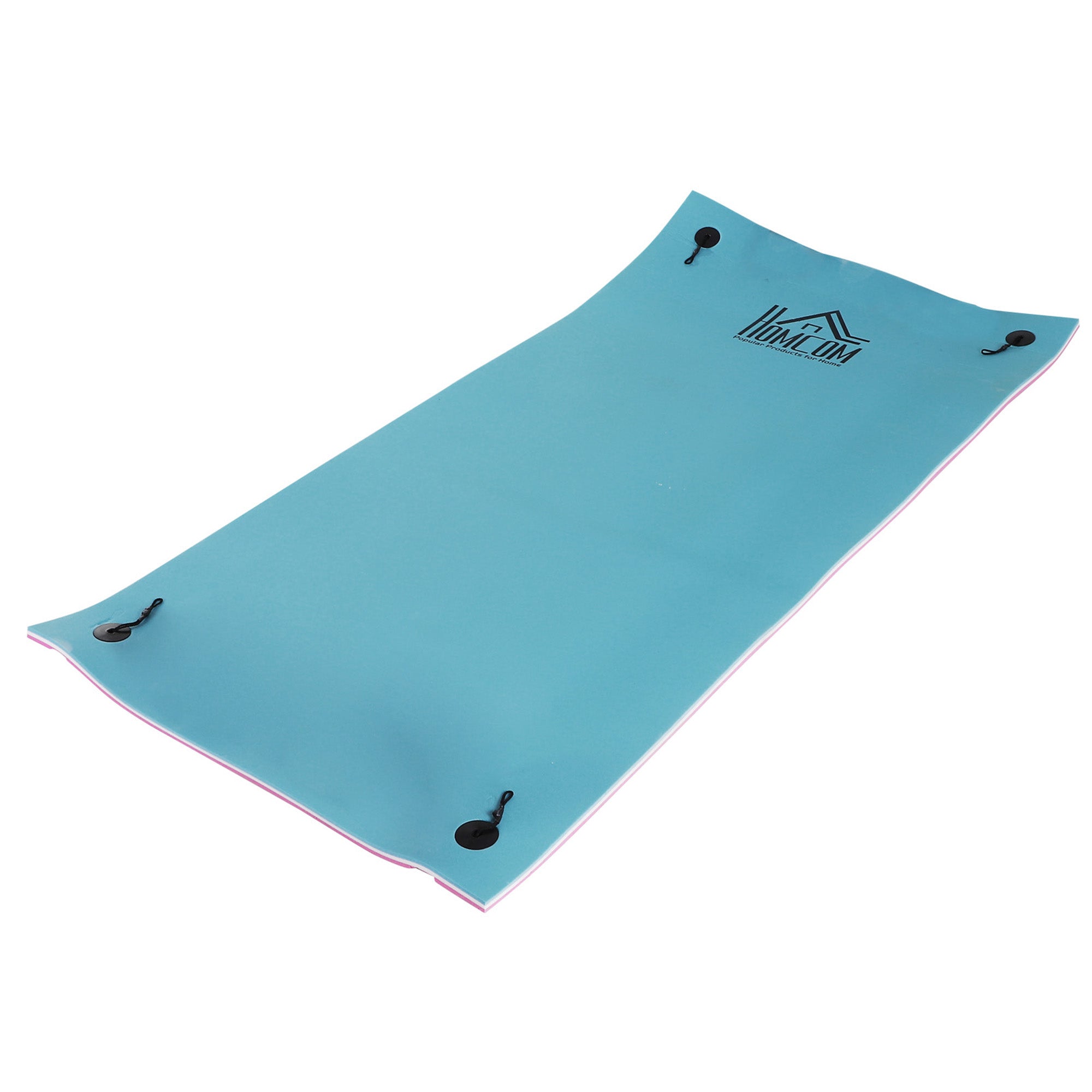 10 X 5 Floating Water Mat, 3-Layer Swimming Pool Float, XPE Foam, Tear Resistant Mesh Layer, Portable Foam Raft, Durable Water Activities Mat for Lake, Ocean, Beach, Pink
