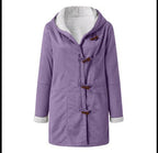 Women's Faux Fur Collar Suede Jacket - Button Front Lapel Jacket with Pockets, Ten Colours, S-5XL - Amora