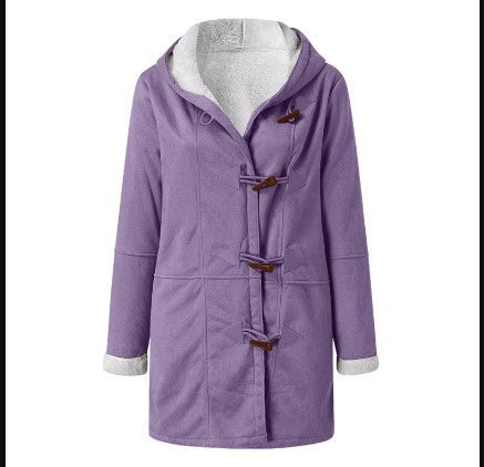 Women's Faux Fur Collar Suede Jacket - Button Front Lapel Jacket with Pockets, Ten Colours, S-5XL - Amora