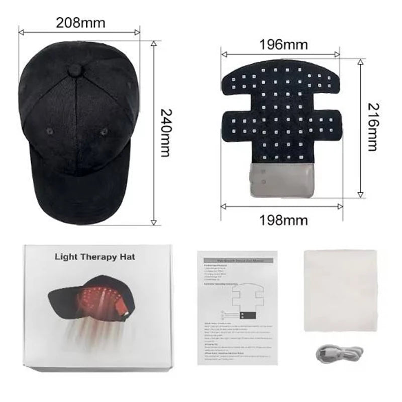 Red Light Therapy for Hair Fast Growth Cap Red&Infrared Light Therapy Device for Hair Loss Treatment with USB Charging Anti-Hair