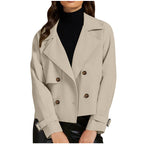 Women's Autumn Suit Set - Blazer and Trousers, Khaki, Grey, Burgundy, Black or Blue, S-2XL - Amora