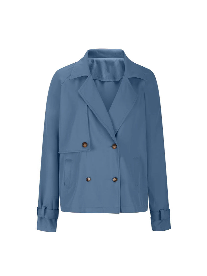Women's Autumn Suit Set - Blazer and Trousers, Khaki, Grey, Burgundy, Black or Blue, S-2XL - Amora