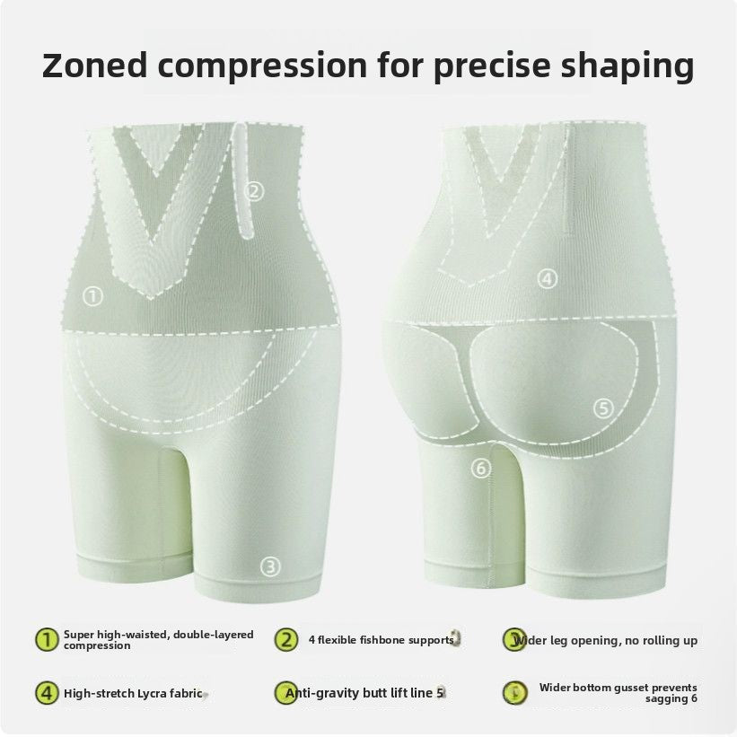 Women's High Waisted Shaping Leggings - Seamless Tummy Control Safety Pants, Black, Nude or Mint, XXS-5XL - Amora