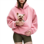 Women's Hooded Pullover Sweatshirt - Loose Fit Top with Front Pet Pocket, Seven Colours, S-XXL - Amora