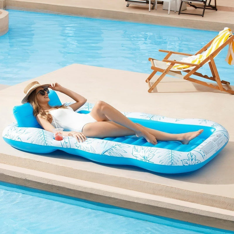 Inflatable Maple Leaf Floating Bed Swimming Ring Backrest Float Raft