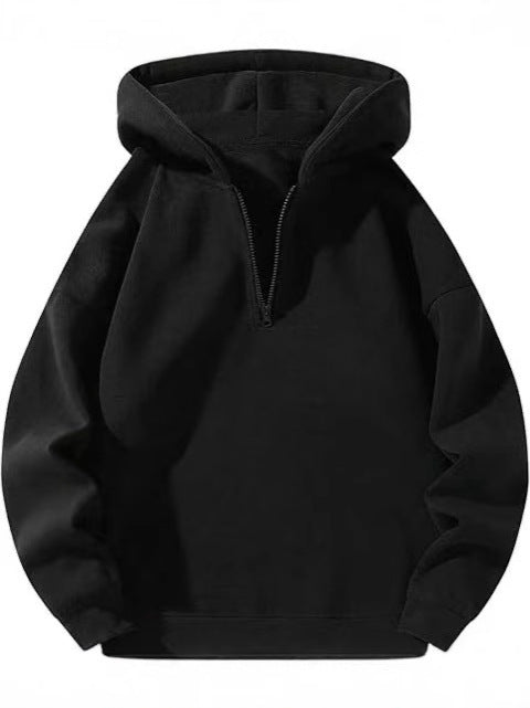 Zip-Up Fleece Hoodie - Loose Fit Terry Lined Hoodie with Pockets, S-3XL - Amora