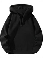Zip-Up Fleece Hoodie - Loose Fit Terry Lined Hoodie with Pockets, S-3XL - Amora