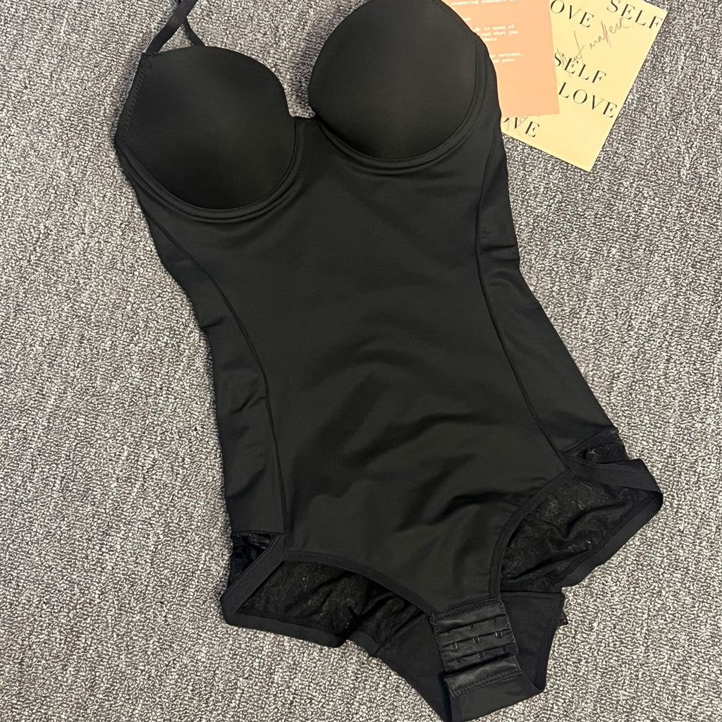 Women's One Piece Shapewear - Seamless Lace Bodysuit with Built-In Bra, Seven Colours, S-3XL - Amora