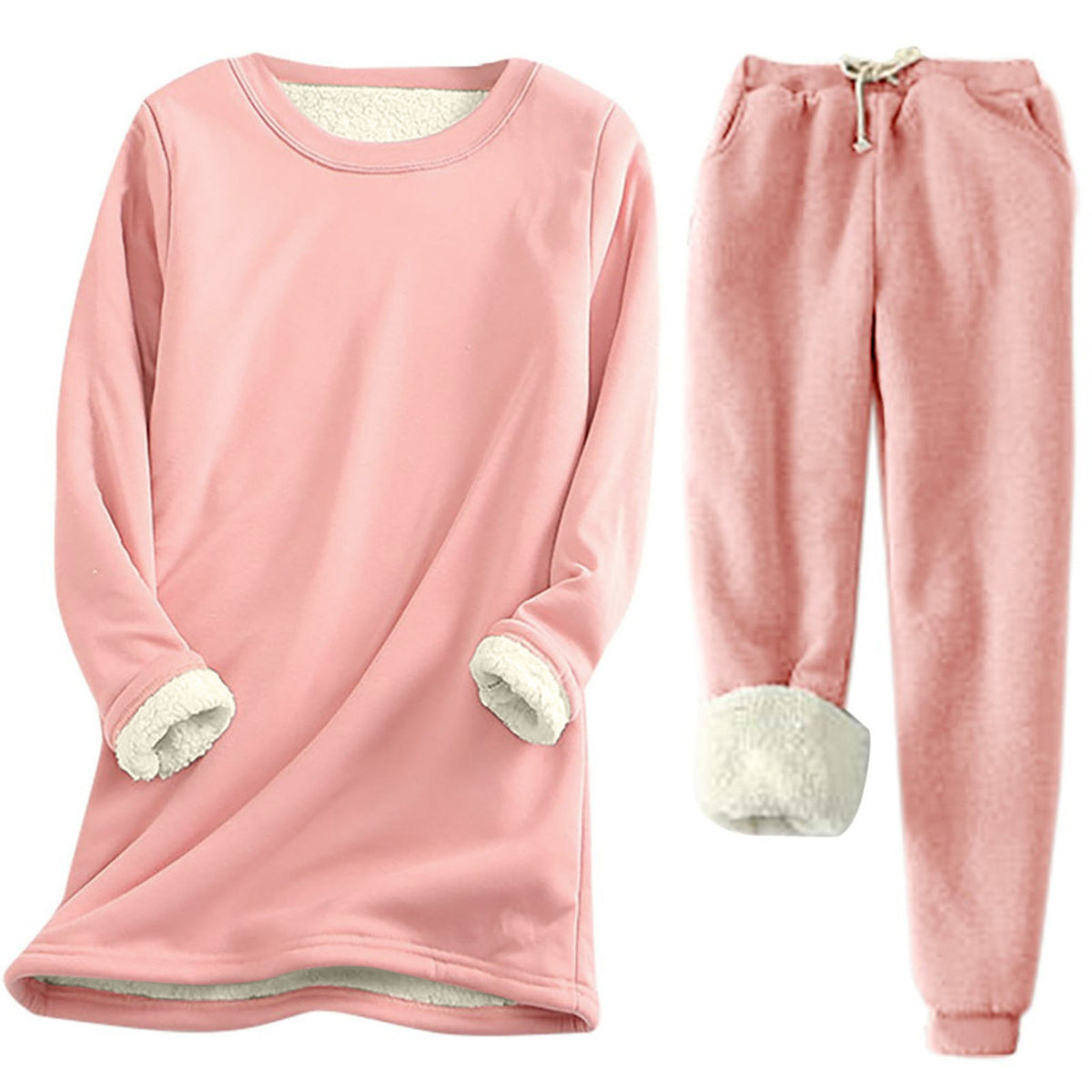 Women's Fleece-Lined Base Layer Top - Thick Slim Fit Thermal Long Sleeve Shirt, Thirteen Colours, S-2XL - Amora