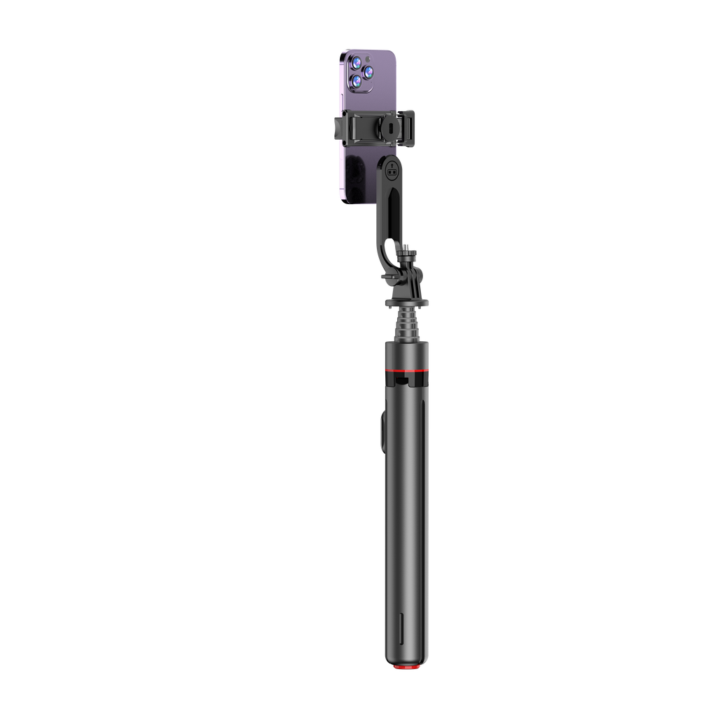 Selfie Stick Tripod with Fill Light, Extendable Phone Stand with Wireless Remote, Universal Compatible for Smartphones, Portable for Travel & Video Recording