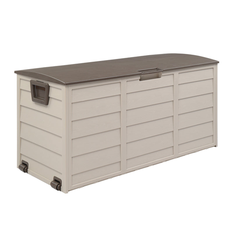 75Gal 130Lb Brown Plastic Patio Storage Box
