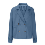 Women's Autumn Suit Set - Blazer and Trousers, Khaki, Grey, Burgundy, Black or Blue, S-2XL - Amora