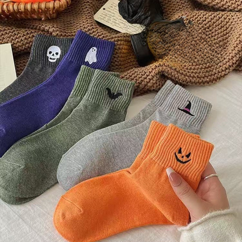 Thick Cotton Mid-Calf Socks - Warm Anti-Slip Winter Socks, Five Colours, One Size 33-44 - Amora