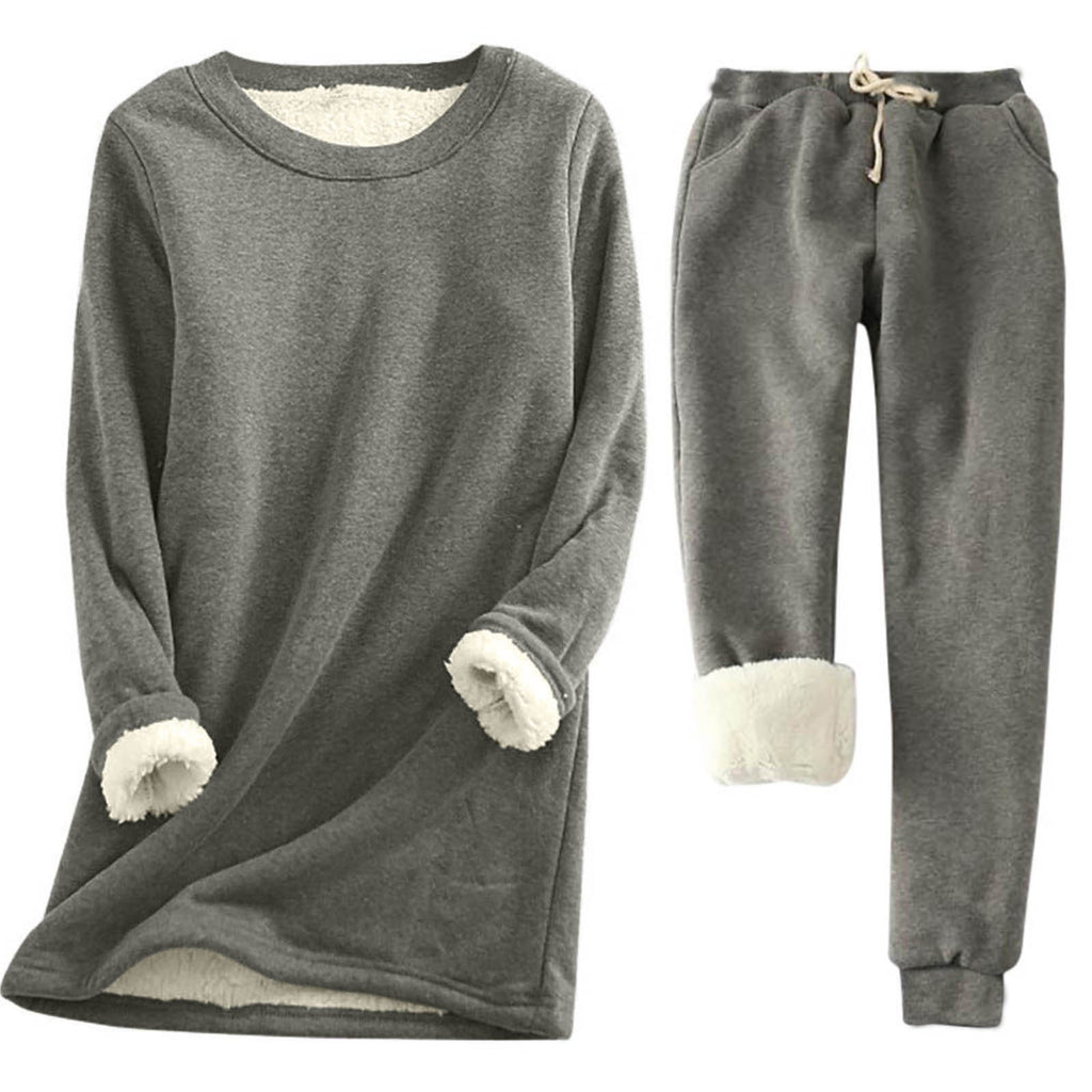 Women's Fleece-Lined Base Layer Top - Thick Slim Fit Thermal Long Sleeve Shirt, Thirteen Colours, S-2XL - Amora