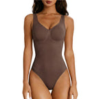 Women's Waist Cinching Body Shaper - Seamless Strapless Shaping Bodysuit, Black, Nude or Brown, S-3XL - Amora