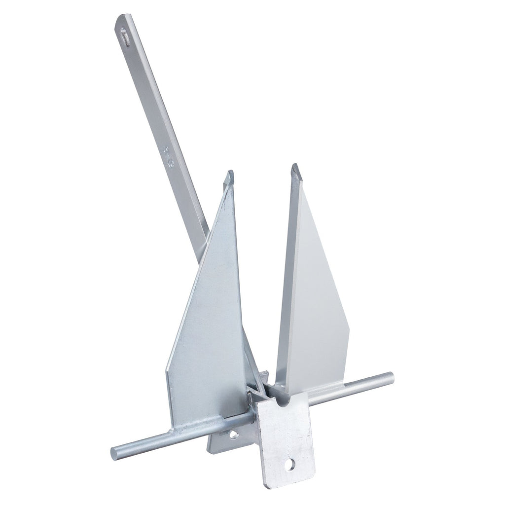 VEVOR Fluke Style Anchor Kit, 13 LBS Hot-Dipped Galvanized Steel Fluke Anchor, Marine Boat Anchor for Small Vessels under 30', Seas, Rivers and Shores