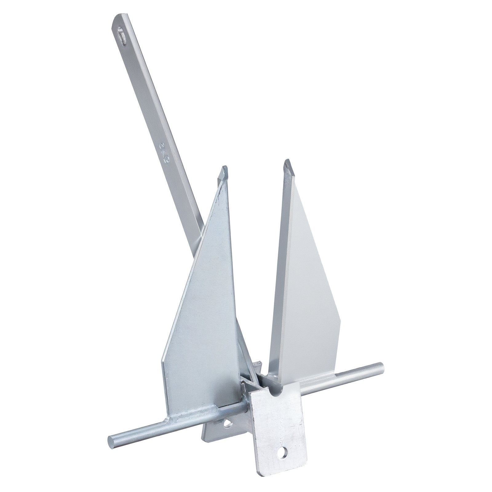 VEVOR Fluke Style Anchor Kit, 13 LBS Hot-Dipped Galvanized Steel Fluke Anchor, Marine Boat Anchor for Small Vessels under 30', Seas, Rivers and Shores