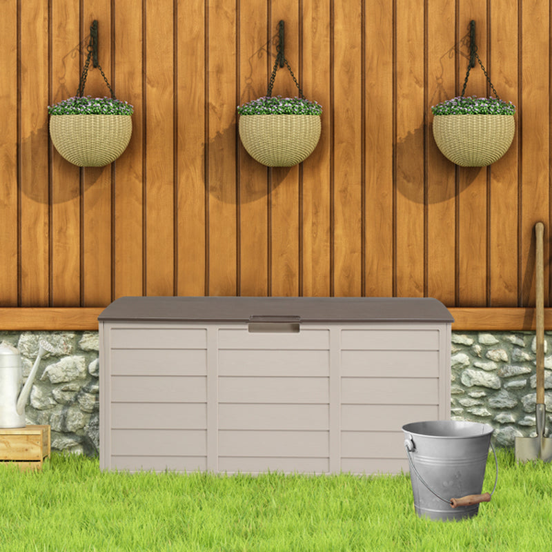 75Gal 130Lb Brown Plastic Patio Storage Box