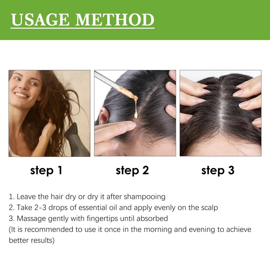 Rosemary Hair Growth Oil Hair Care Thickness Loss Deep Nourishing Scalp Care Strengthen Repair Damaged Oil Control for Men Women