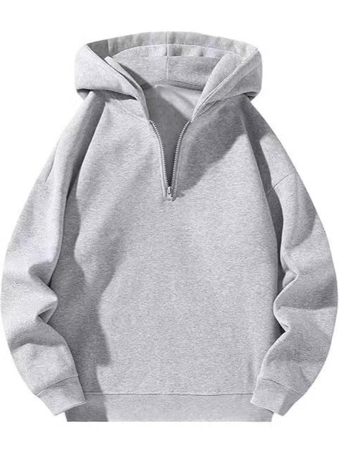 Zip-Up Fleece Hoodie - Loose Fit Terry Lined Hoodie with Pockets, S-3XL - Amora