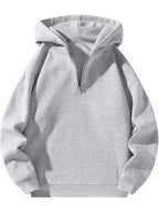 Zip-Up Fleece Hoodie - Loose Fit Terry Lined Hoodie with Pockets, S-3XL - Amora