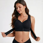 Women's Seamless Sports Bra - Adjustable Back Closure Bra, Nude, Black or Leopard, S-4XL - Amora