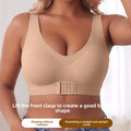 Women's Fixed Cup Sports Bra - High Impact Training Bra, Nude or Black, S-XXL - Amora
