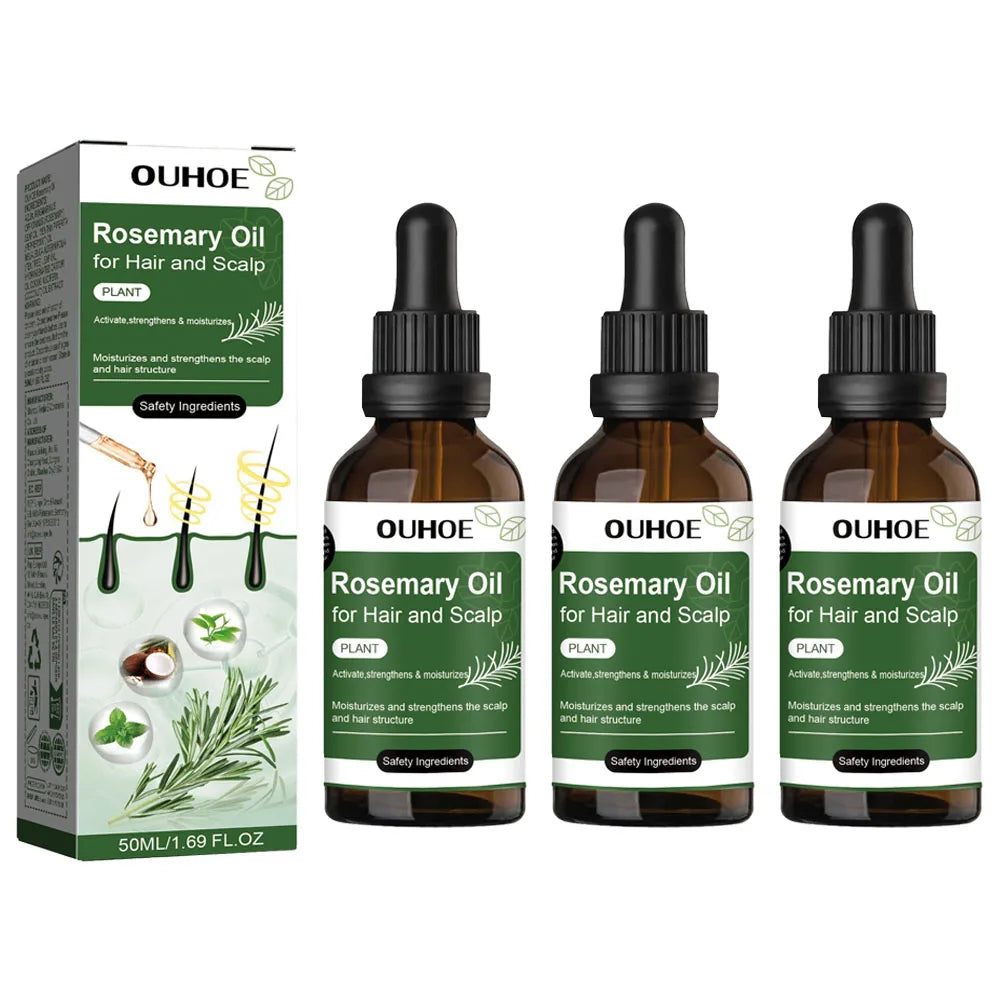 Rosemary Hair Growth Oil Hair Care Thickness Loss Deep Nourishing Scalp Care Strengthen Repair Damaged Oil Control for Men Women
