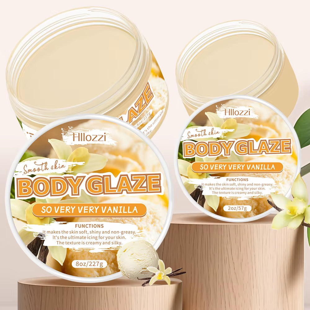 2Oz/8Oz Vanilla Body Glaze Nourishing Moisturizing Skin Care Body Butter Refreshing Non-Greasy Body Oil Moisturizing Skin