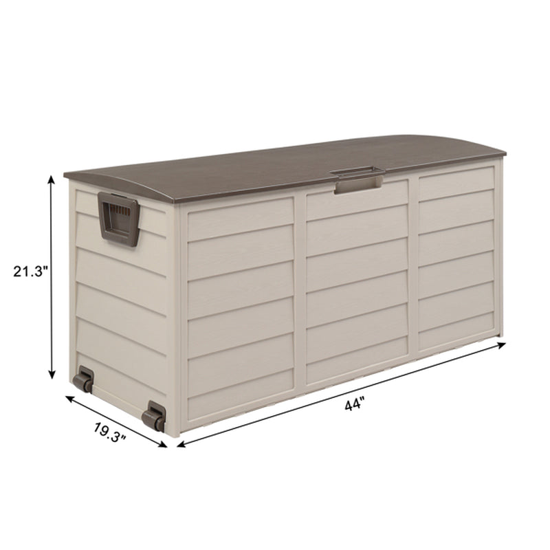 75Gal 130Lb Brown Plastic Patio Storage Box