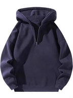 Zip-Up Fleece Hoodie - Loose Fit Terry Lined Hoodie with Pockets, S-3XL - Amora
