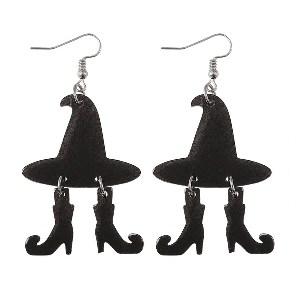 Double-Sided Wood and Acrylic Earrings - Western Geometric Drop Earrings, Six Designs - Amora