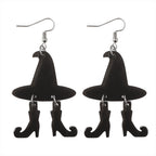 Double-Sided Wood and Acrylic Earrings - Western Geometric Drop Earrings, Six Designs - Amora
