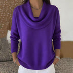 Women's Sequin Knit Sweater - Loose Fit Crew Neck Pullover, Twelve Colours, S-5XL - Amora