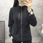 Women's Double-Sided Fleece Jacket - Thick Stand Collar Zip-Up Polar Fleece Coat, Nine Colours, 1XL-5XL - Amora