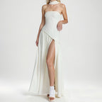 Women's Slit Maxi Dress - Sleeveless High Waist Bodycon Dress, Eight Colours, S-3XL - Amora