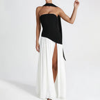 Women's Slit Maxi Dress - Sleeveless High Waist Bodycon Dress, Eight Colours, S-3XL - Amora