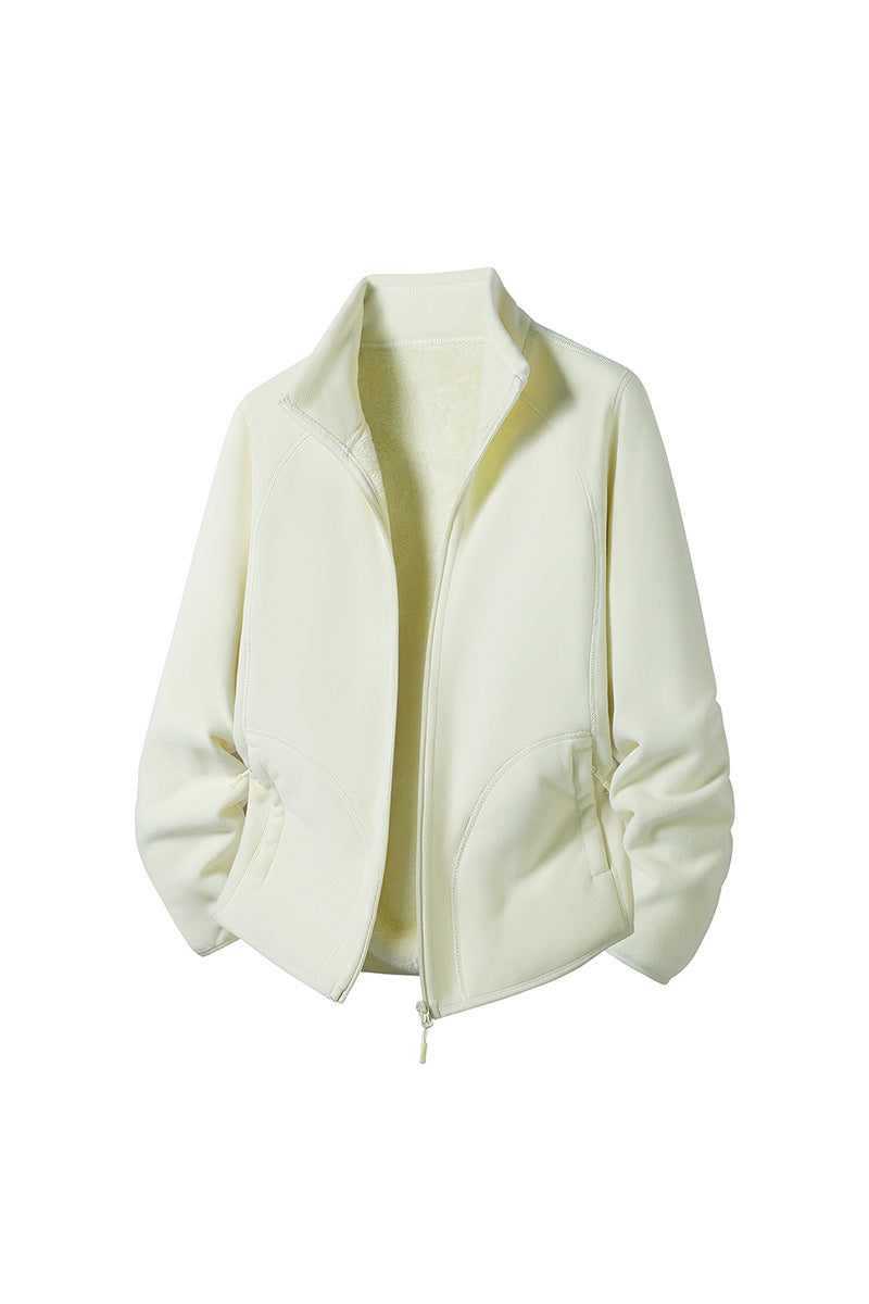 Double-Sided Polar Fleece Jacket - Thick Thermal Zip-Up Fleece, Eight Colours, M-5XL - Amora