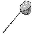 Fishing Net, Foldable Landing Nets with Telescopic Handle, Portable Lightweight and Stronger 6063 Aluminum Fish Gear, Soft Silicone Fish-Friendly Mesh, for Kayak, Boat, Bank, Pond, Gifts for Men